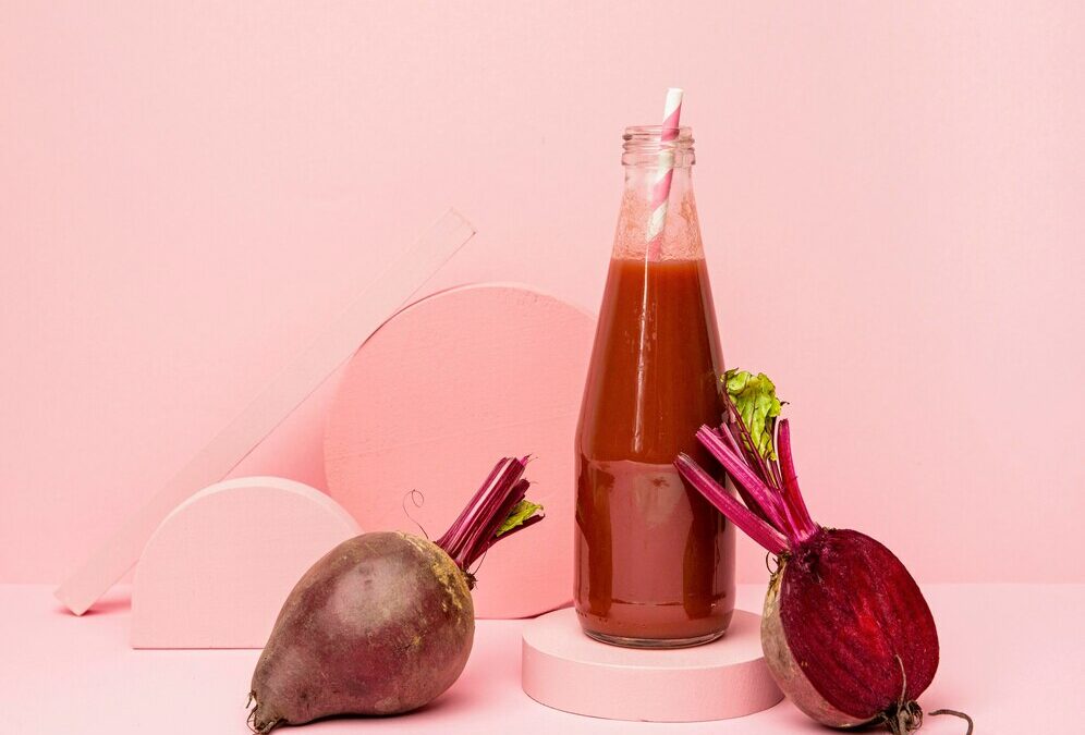 jar with beetroot juice